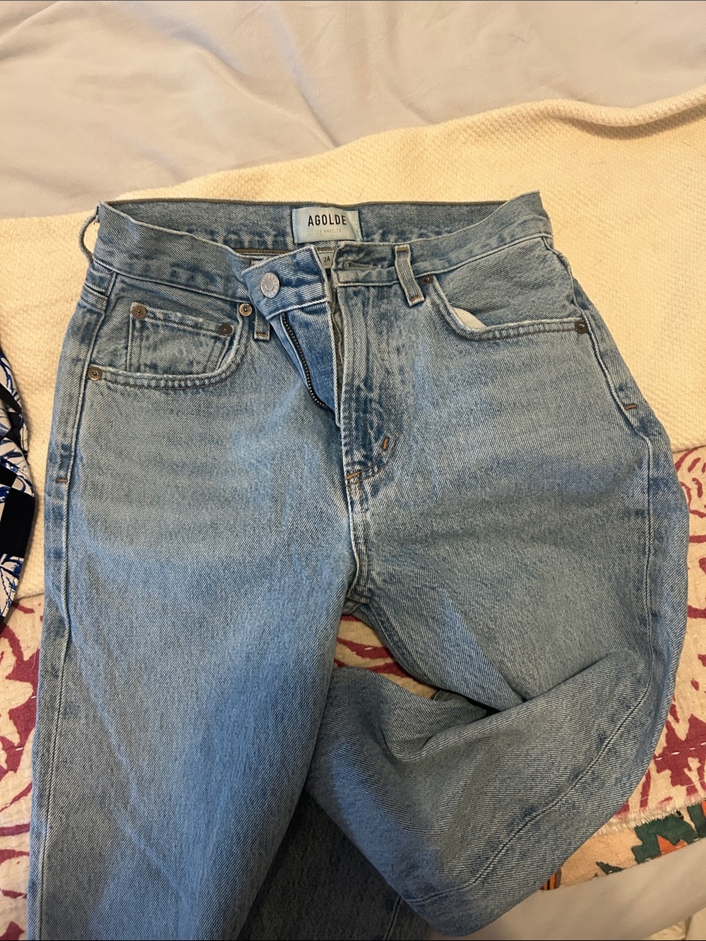 Agolde Classic Light Blue High-Rise Jeans